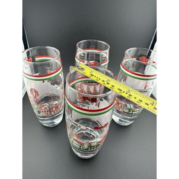 Vintage Old Spagetti Factory 10 oz Drinking Glasses "I love Mizitha" Set of 4 - Picture 7 of 8